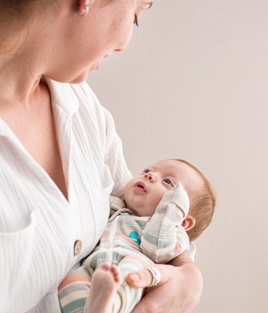 Barboteuse Laine Mérinos Rayures Olive – Image 4