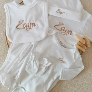 Dors bien velours blanc, 5 pièces - plusieurs tailles -