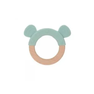 Anneau de dentition Bois et Silicone Lassig Little Chums Chien