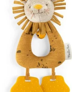 Anneau hochet bébé Lion sous mon baobab Moulin Roty