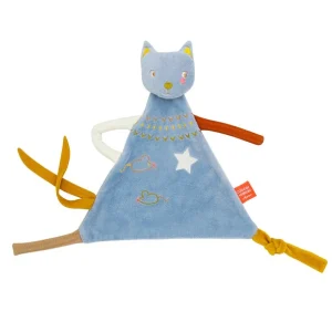 Doudou bébé L'Oiseau Bateau Z'anepasperdre Chat Bleu