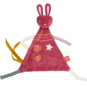 Doudou bébé L'Oiseau Bateau Z'anepasperdre Lapin Rose