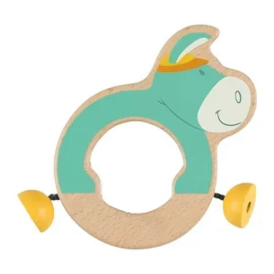 Hochet bébé en bois Noukie's Paco jardinier