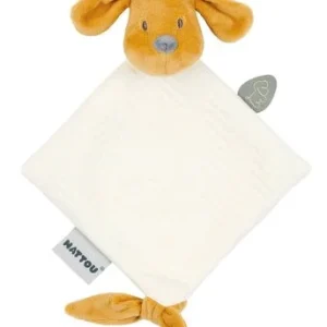 Nattou Charlie mini doudou chien jacquard