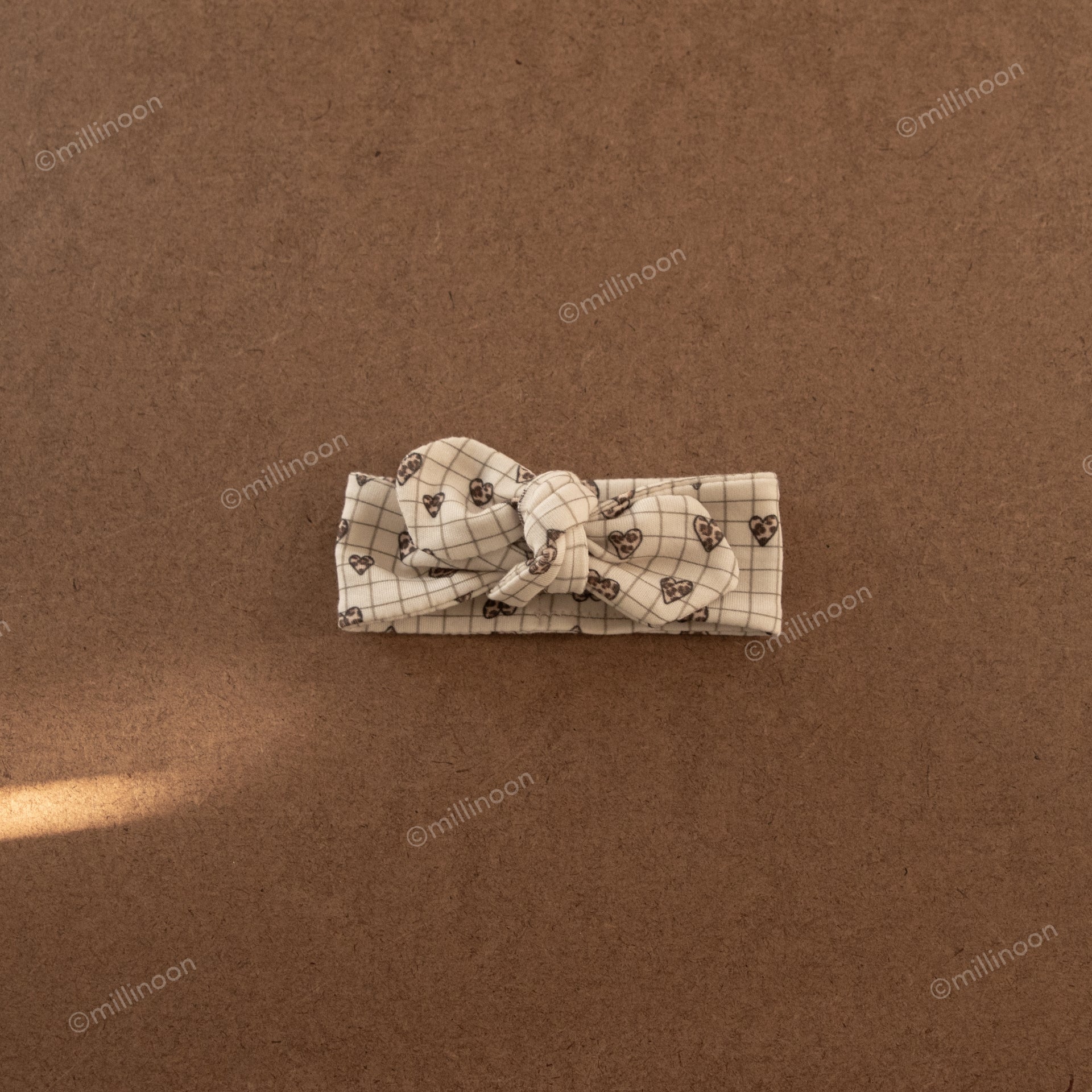 Bandeau maille coton bio carreau coeur graou – Image 3