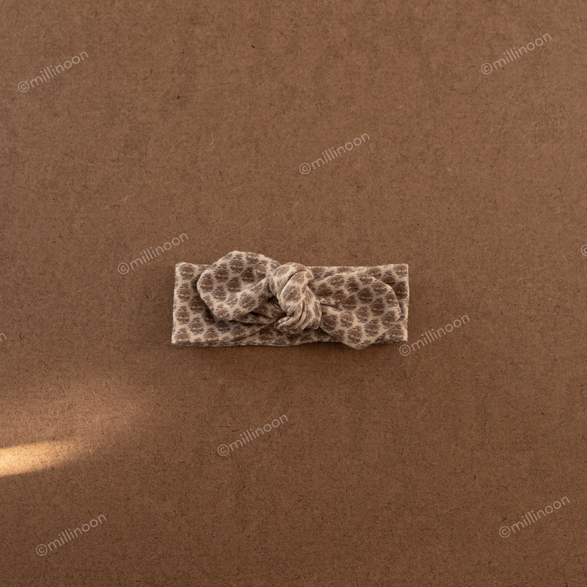 Bandeau maille coton bio fleuri boho – Image 3