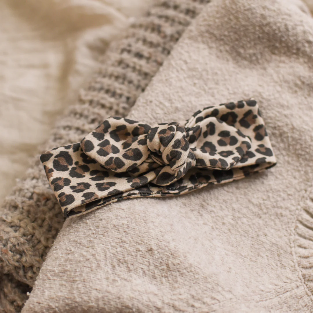 Bandeau maille coton bio graou leopard – Image 2