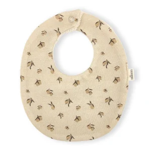 Bavoir maille coton bio citron beige