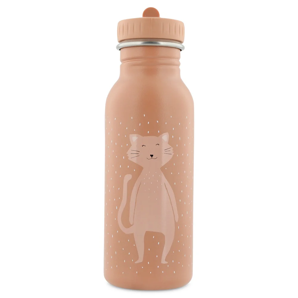Gourde Enfant Chat Malicieux en Inox (500ml) – Anti-Choc & Zéro Fuite