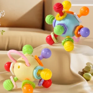 🎈 Balle d’Éveil Souple – Préhension Facile pour Petites Mains ! 👶