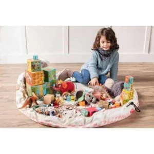 Sac à jouets et tapis de jeux 2 en 1 Play and Go Losange rose
