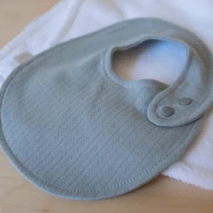 Bavoir en coton organique | Bleu vintage