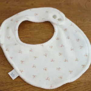 Bavoir en ratine de velours | Fleurs