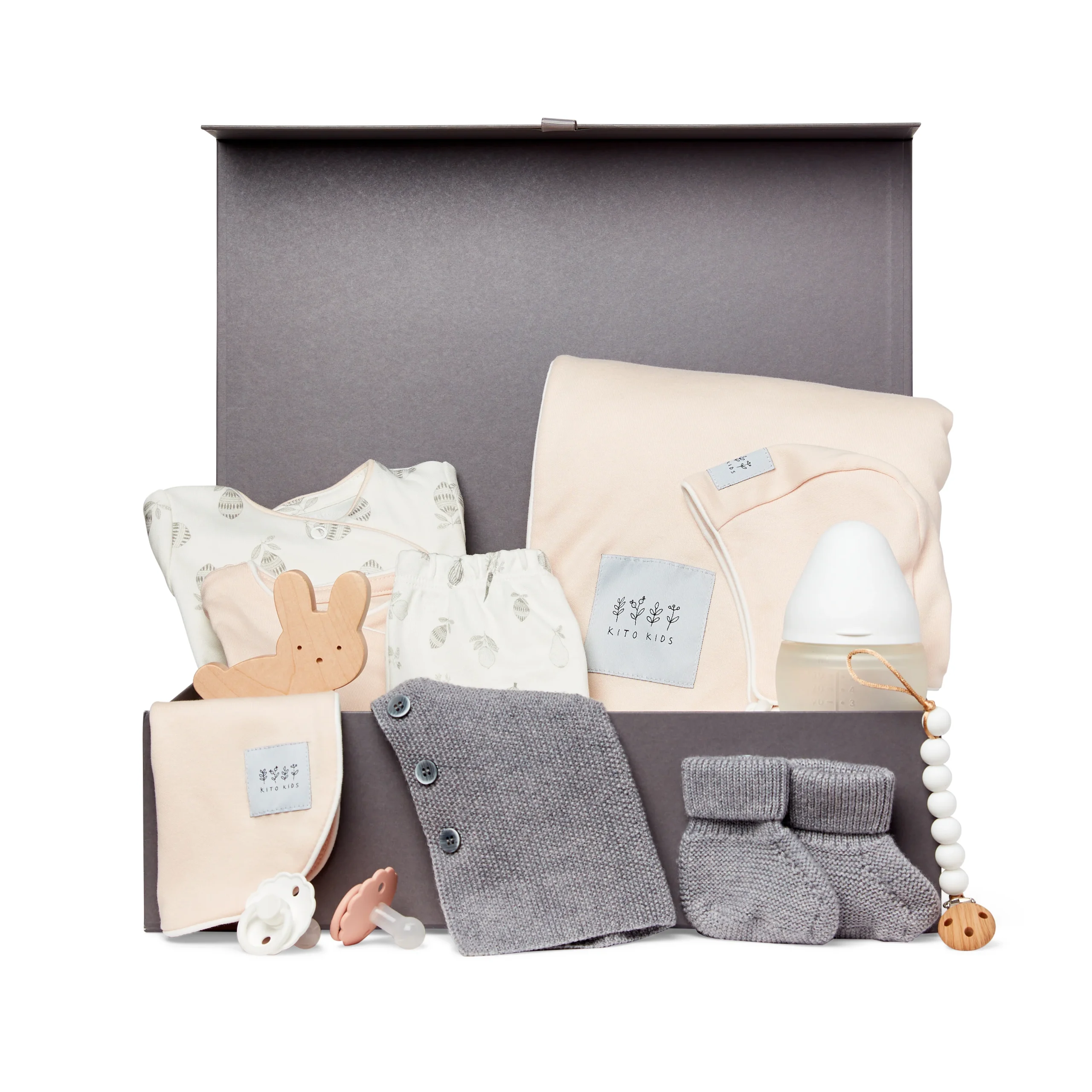 Coffret Prestige Douceur – Grande Box Bébé Mérinos imprimé rose – Image 3