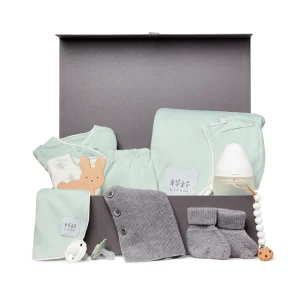 Coffret Prestige Douceur – Grande Box Bébé Mérinos vert