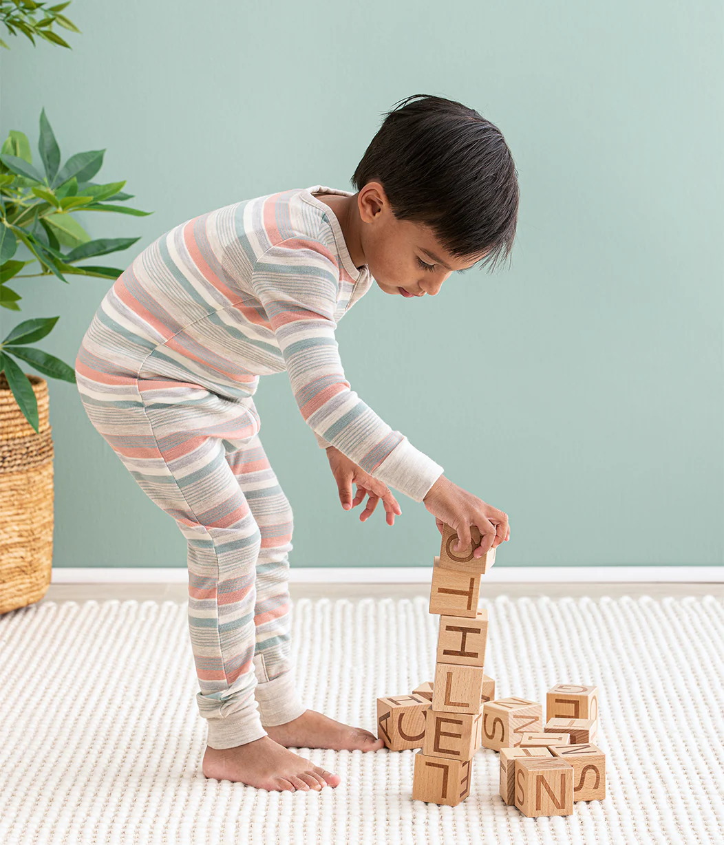 Barboteuse Laine Mérinos Rayures Olive – Image 6