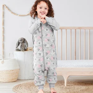 Pyjama Love To Dream™ en coton biologique et laine mérinos australienne chaud mouton rose