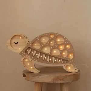 Lampe veilleuse en bois – Tortue