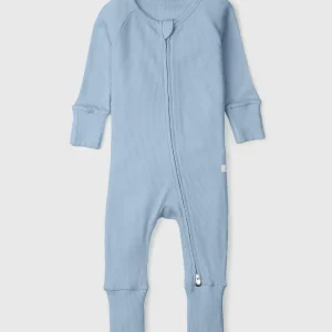 Pyjama gaufré | Bleu brouillard