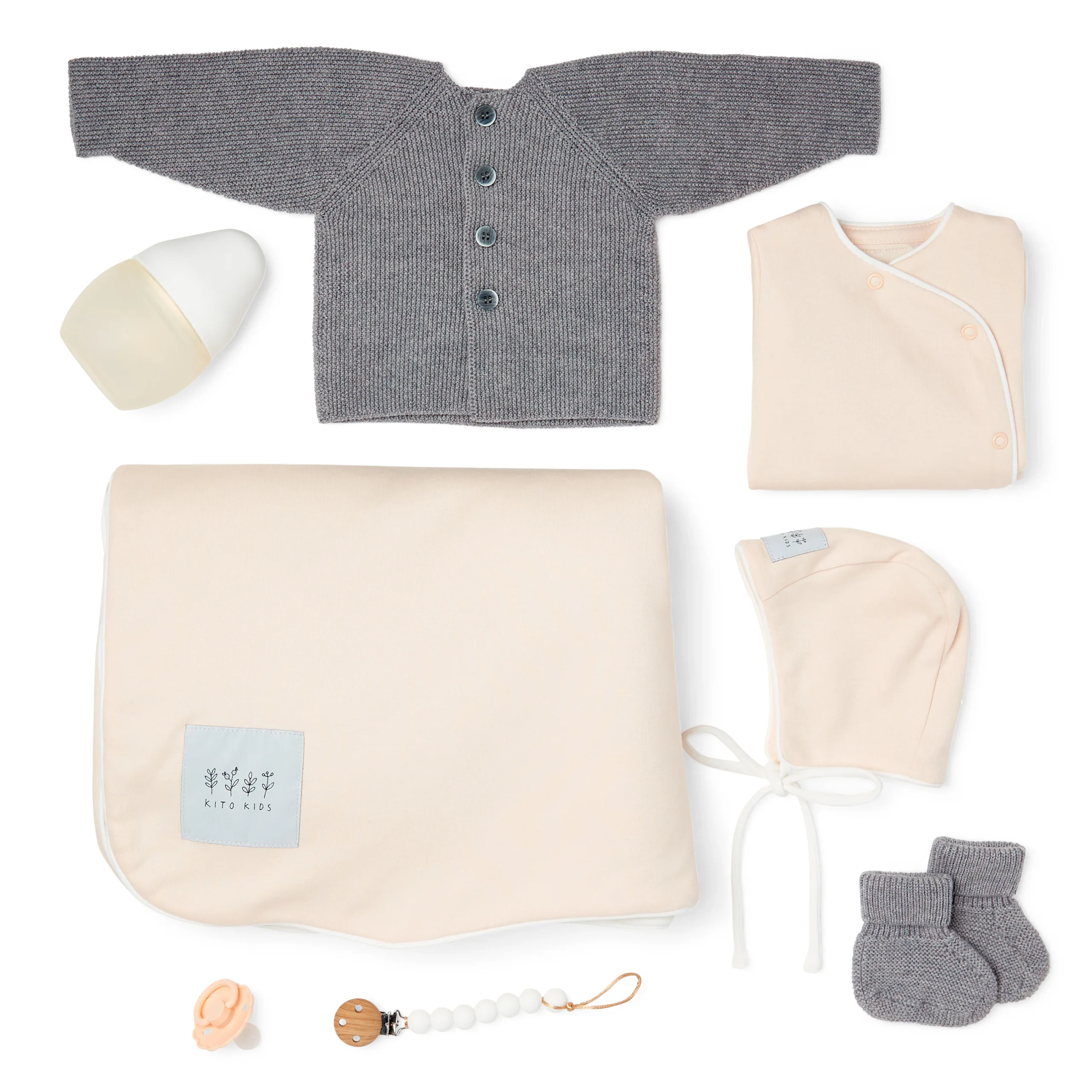 Coffret de naissance douceur mérinos - Rose – Image 3